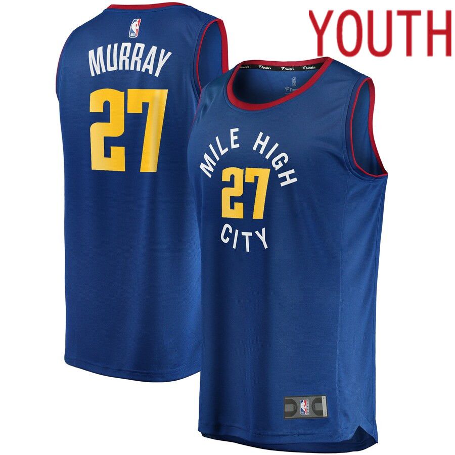 Youth Denver Nuggets #27 Jamal Murray Fanatics Branded Navy Fast Break Replica Player NBA Jersey